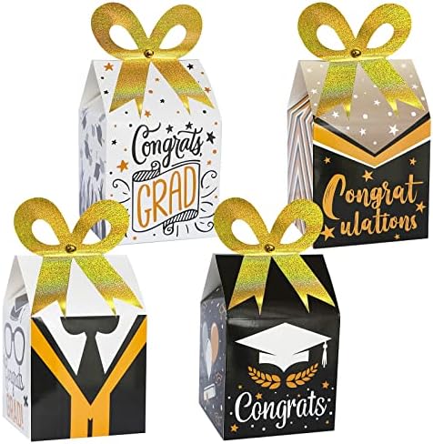 Aerwo 24pcs Graduation Candy Box Favors Favors for College and High School Graduation Party Decorações