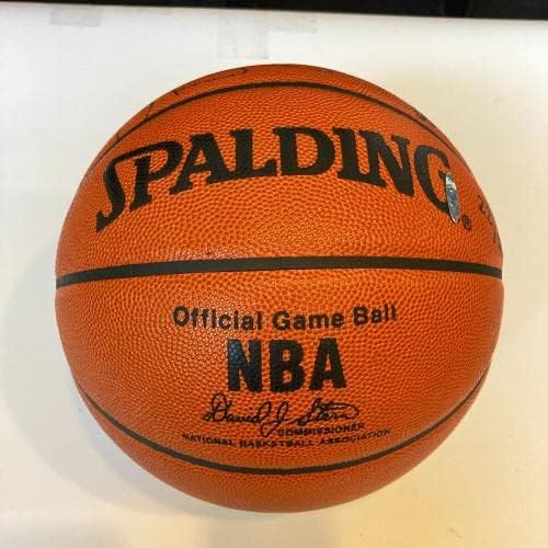 1985-86 Boston Celtics NBA Champs Team assinou o jogo oficial da NBA Basketball UDA - Basquete autografado