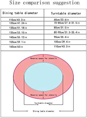 Mesa de jantar toca-giragem preguiçosa Susan com mesa de vidro temperado Placa de prata 60-110 cm Bandeja rotativa redonda