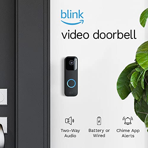 Blink Video Doorbell + Mini Câmera | Alertas de áudio, vídeo HD, movimento e carrilhão de bidirecional | Trabalha com Alexa