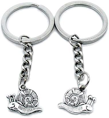 1 PCS Antique Keyrings Silver Keychains Correntes -chave Tags de fecho AA461 caracol