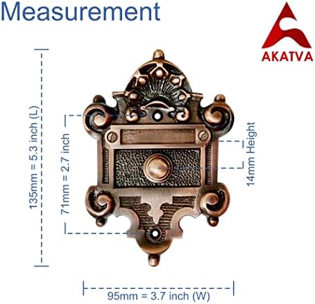 Botão da campainha Akatva com conjunto de dobradiças - 2 peças portões de portão para cercas de madeira para serviço pesado
