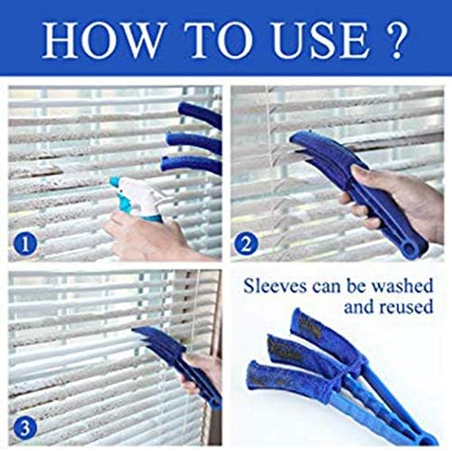 Caiuet- persianas de limpeza Janela de escova de limpador cego Brush Duster Ferramentas de limpador destacável para persianas de janelas