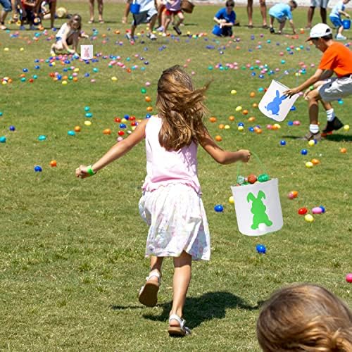 Pixhotul Easter Bunny Bags, coelhinho de páscoa Cestas de coelho Ears de design de juta sacolas para crianças caça