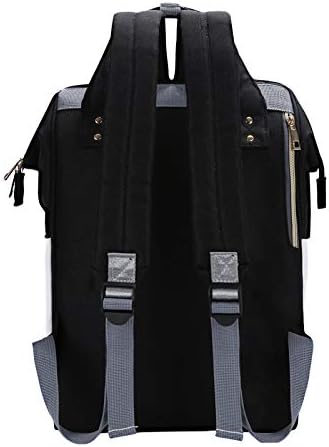 Mochila colorida de mochila de bolsa de fraldas de padrão geométrico Backpack de grande capacidade