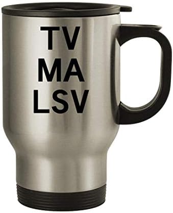 TV TV de TV lsv - MUG de aço inoxidável de 14 onças, prata, prata