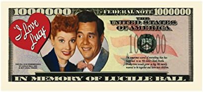 American Art Classics I Love Lucy Lucille Ball Million Dollar Bill - Melhor presente ou lembrança para os amantes