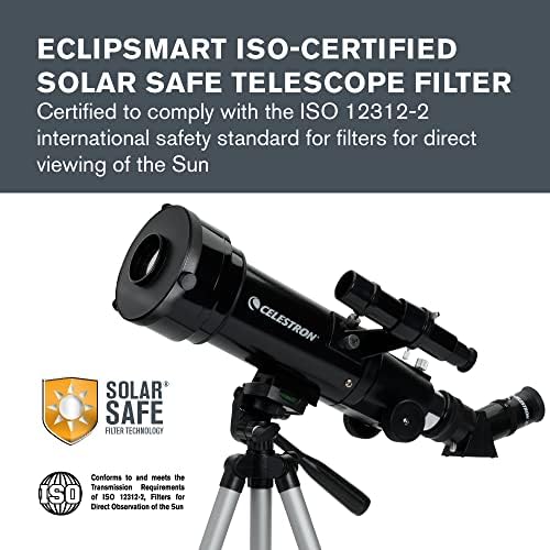 Celestron-Eclipsmart Seguro Solar Eclipse Telescope Filters-Compatível com ISO 12312-2-Trabalha com telescópios de 70
