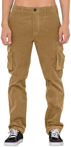 Calça de carga masculina Palnta de carga grande e alta de homens grandes e altos Rua casual solto Four Season Corduroy