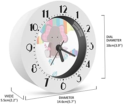 Relógio de desenho animado de elefante Dreaweet para crianças Relógios de despertador de menino garotas de parede para quartos