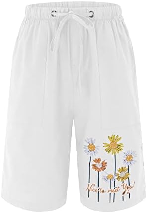 Shorts de bermuda para mulheres casuais no joelho de verão na altura da cintura shorts com bolsos soltos shorts de