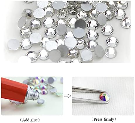 ECYC 1440 PCs 1,2 mm de cristal de cristal de 1,2 mm, decoração prateada de preços de unhas shiestons glitter Glass Gems