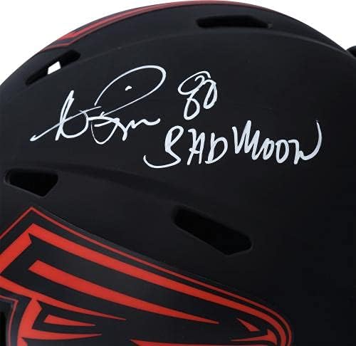 Andre Rison Atlanta Falcons autografou Riddell Eclipse Réplica de velocidade alternativa Capacete com inscrição Bad Moon -