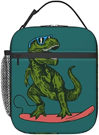 Lancheira de dinossauros para garotas lancheiras portáteis à prova de vazamento para mulheres bolsas de refrigerador térmico reutilizável bolsa de almoço para escolar