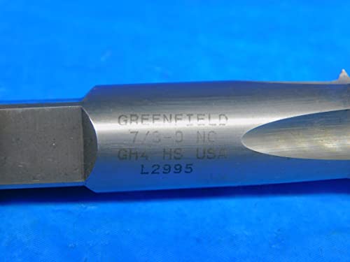 Greenfield 7/8 9 nc gh4 hss plug tap 4 flauta reta .875 gtd EUA Made unc - ar6461ak2