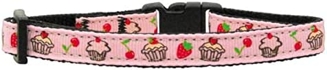 Mirage Pet Products Cupcakes Nylon Ribbon Collar para animais de estimação, pequeno, rosa claro
