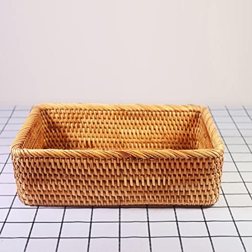 Slatiom retangular cesto de cesta de cesta de cesto de piquenique de piquenique de piquenique para panknic pão prato de pão multiuso secar alimentos armazenamento de pó de pó