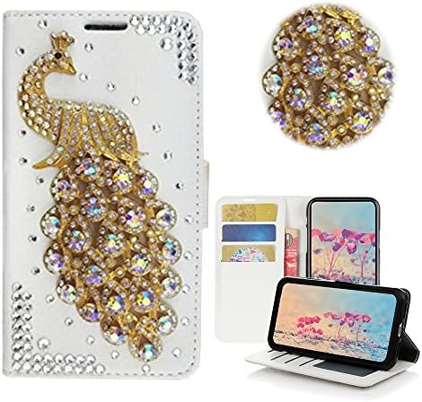 Stenes Samsung Galaxy Note 8 Case - Elegante - 3D Bling Bling Crystal Paval Desgel Wallet Slots de cartão de crédito Dobra Mídia
