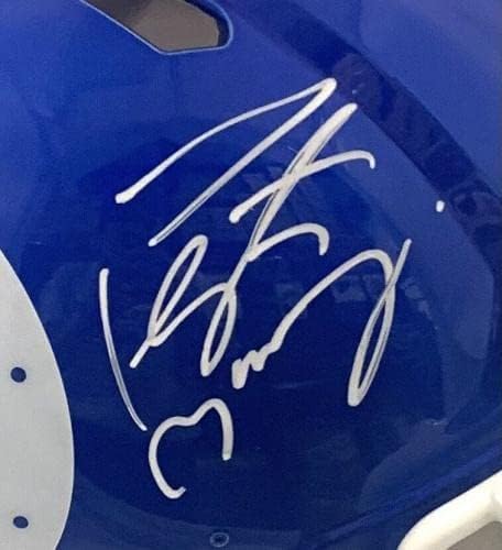 Peyton Manning assinou Indianapolis Colts Flash Speed ​​Speed ​​Fanatics Capacete autêntico - Capacetes NFL autografados