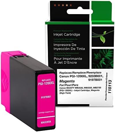 Substituição de imagens CIG CIG Substituição de cartucho de tinta de alto rendimento para Canon PGI-1200XL, Magenta, 3,25 x 2 x 4,25