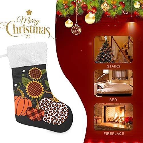 Alaza Christmas meias abóboras e girassóis clássicos personalizados grandes decorações de meia para a decoração de festa