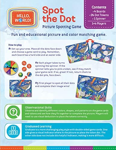 Baby Fanatic Masterpieces Kids Games - Hello, World Spot The Dot - Jogo combinando para crianças e família - ria e aprenda