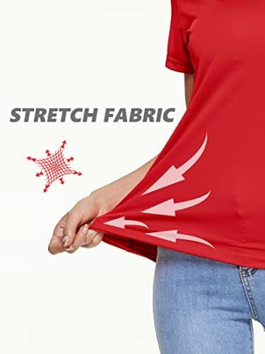 Camisas de manga curta feminina Tacvasen Proteção solar T-shrit upf 50+ Quick seco seco ao ar livre Tops de ginástica de ginástica de