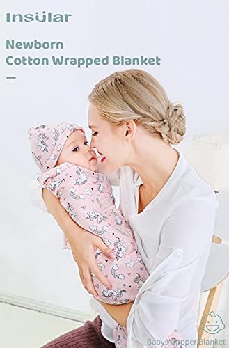 Recém -nascidos manta de impressão de bebê Cobertores de swaddle de esticador, menino Unisex recebendo cobertor com boné, toalha de banho de saco de dormir para bebê 92*92cm