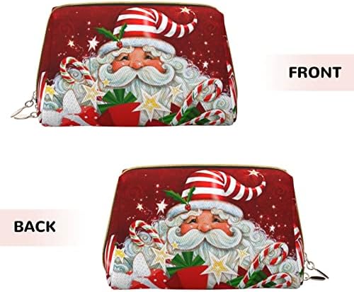 Ognot Papai Noel Impresso Big Travel Makeup Saco para bolsa, bolsa de higieness portátil para mulheres Organizador diário de armazenamento