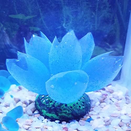 N/A Planta fluorescente vívida Artificial Silicone Tank Ornament Water Grass para simulação de aquário Decorações diárias da planta