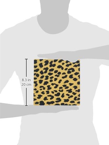 3drose LLC 8 x 8 x 0,25 polegadas Mouse blide, ouro e preto impressão de leopardo feminino