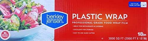Berkley Jensen Plástico Profissional Plástico com Cutter Slide 3000 pés x 18 polegadas Filme de serviço de alimentação