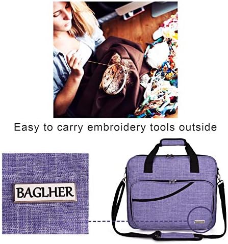 Baglher | Bolsa de armazenamento de bordado, bolsa de projeto de bordado multifuncional, bolsa de armazenamento de kit de bordado