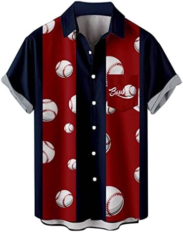 Camisetas T de Men Summer, de verão, de grande porte, fácil de combinar com o meio de beisebol de mangas curtas da moda