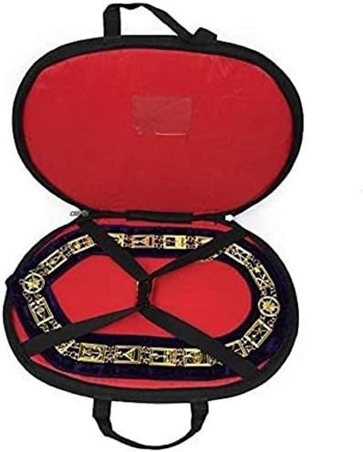 Regalia Lodge 32º grau - Rito Scottish Wings Down Chain Collar - Gold/Silver On Black + Free Case Free