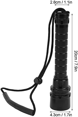 Lanterna subaquática Jopwkuin, mergulho subaquático Black Black Qs-42 para acampar para caminhada