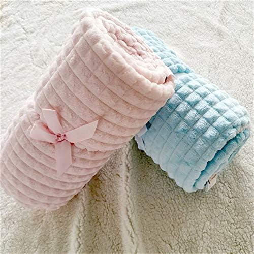 HTKLCZ 3D Fluffy Super Soft Kids Cama espalhada rosa Azul aconchegante cobertor de bebê Spring Costa
