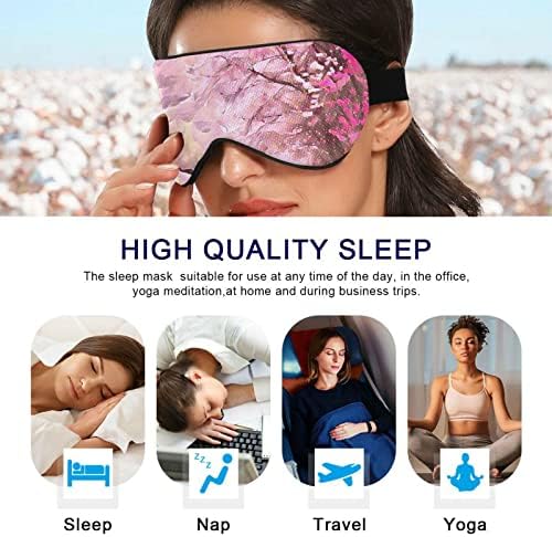 Máscara de olho do sono unissex japonesa-cereja-cereja-de-cor-rosa noite máscara de dormir confortável
