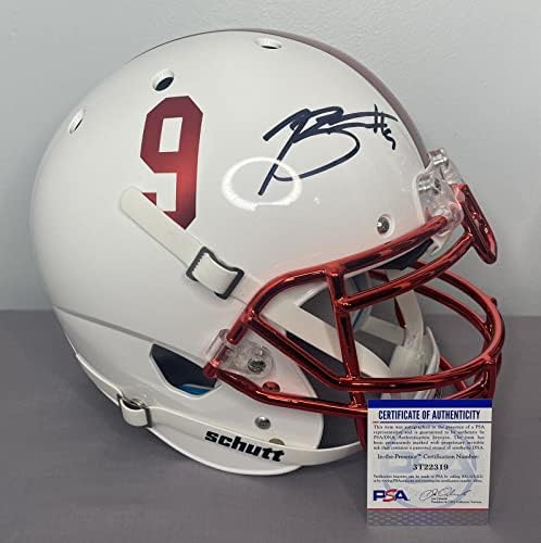 Bryce Young assinou o capacete de tamanho real do Alabama Chrome com PSA COA & Proof - capacetes da faculdade autografados