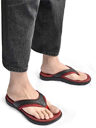 Kuailu masculino Flip Flip Flps Comfort Sandálias de calcinha ortopática com arco de fascite plantar suporte ao ar livre Tamanho da praia de verão 7 ~ 15
