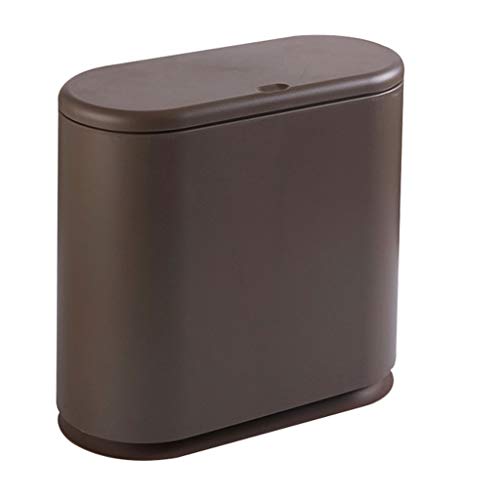 Neochy Indoor Dustbins Spcover Lixo estreito pode grande capacidade para o quarto de casa Pressione a prensa tipo lixo lata de latas