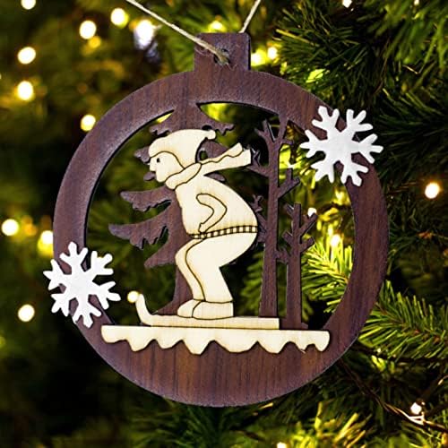 Decoração de Natal fornece pingente de madeira oca de pingente criativo armário de natal decoração pingente guirlanda com bagas