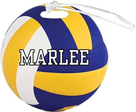 Volleyball Marlee personalizável 4 polegadas reforçado com bagagem de bagagem de bagagem Adicione qualquer número ou qualquer nome de equipe