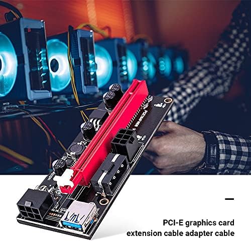 Connectores 1PCS VER009S PCI -E RISER CARTA DO ADAPTADOR DO DOUS 6PIN PCIE 1X A 16X CARRO DE ESTENDER CARD