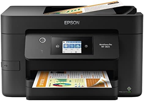 Epson Workforce Pro WF-3823 Impressora de jato de tinta colorida sem fio-4-em-1 Cópia de cópia-4800 x 2400 dpi, tela sensível ao toque