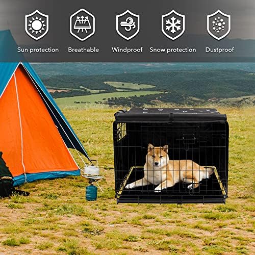 PET Prime Dog Crate Tampa Interior/Outdoor Durável à prova de vento 600D Oxford Fabric Pet Kennel Fit for 24 30 36 42 48 polegadas