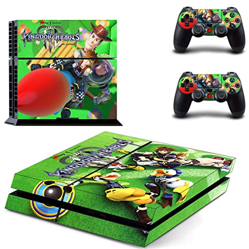 Jogo The Sora Kingdom Role-Playing PS4 ou PS5 Skin Stick Hearts para PlayStation 4 ou 5 Console e 2 Controllers Decal Vinil V10837