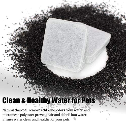Purimade 12pack Filtros de água para animais de estimação Petmate Replende e Petmate Mason Filtros de água com carvão ultra-fino