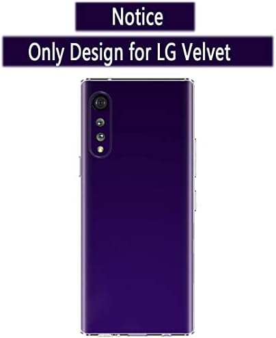 Cavekeap para LG Velvet 5G Clear Caso, Slim Fin Fin Soft TPU Silicone Gel
