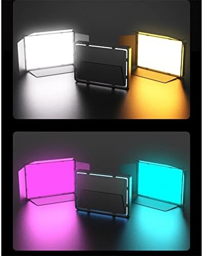 LEPSJGC RGB LED Vídeo fotografia leve 0-360 ° Painel de lâmpada de iluminação de preenchimento colorido CRI95+ 3000-6500K Para fotografar streaming ao vivo